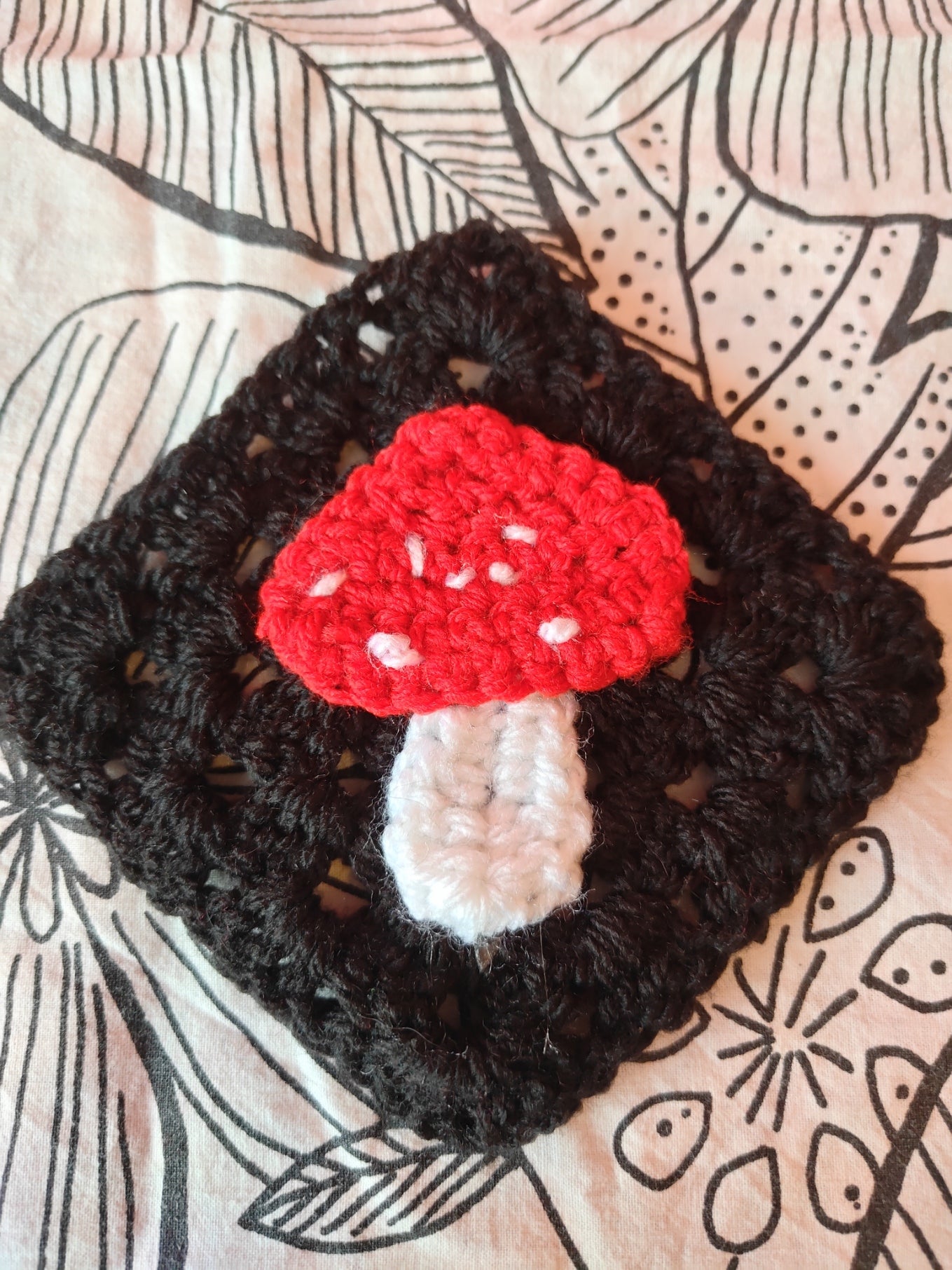 Sous Verres Granny Square champignons