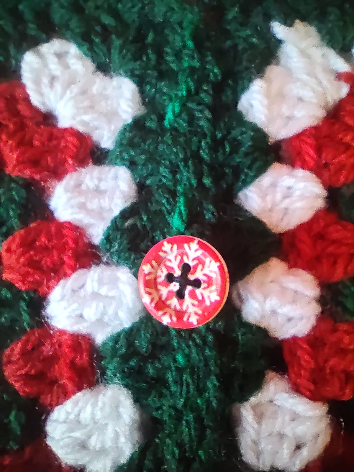 Pochette à livre Noël granny square