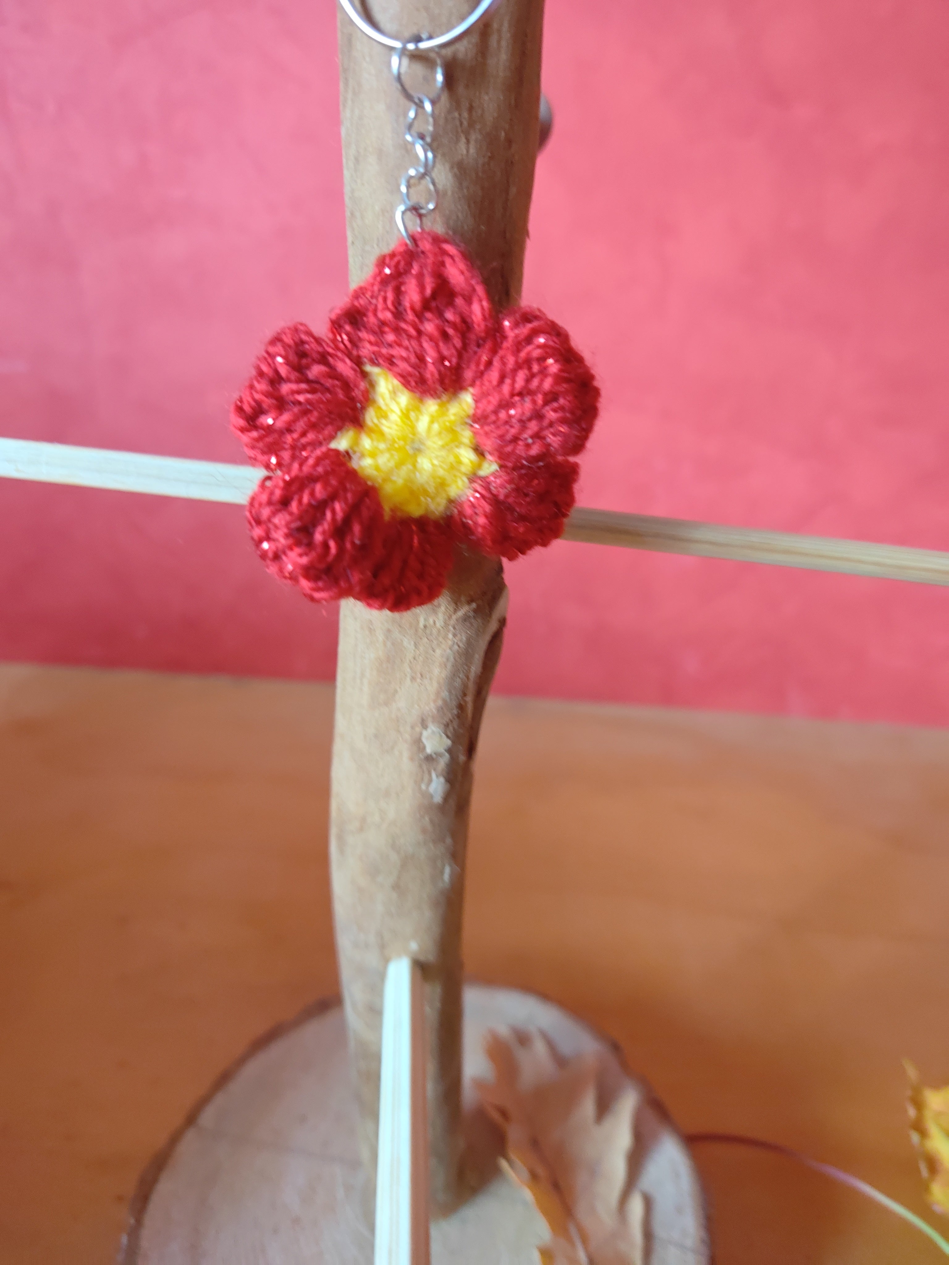 Porte clés Fleur / Trèfles / Tournesol