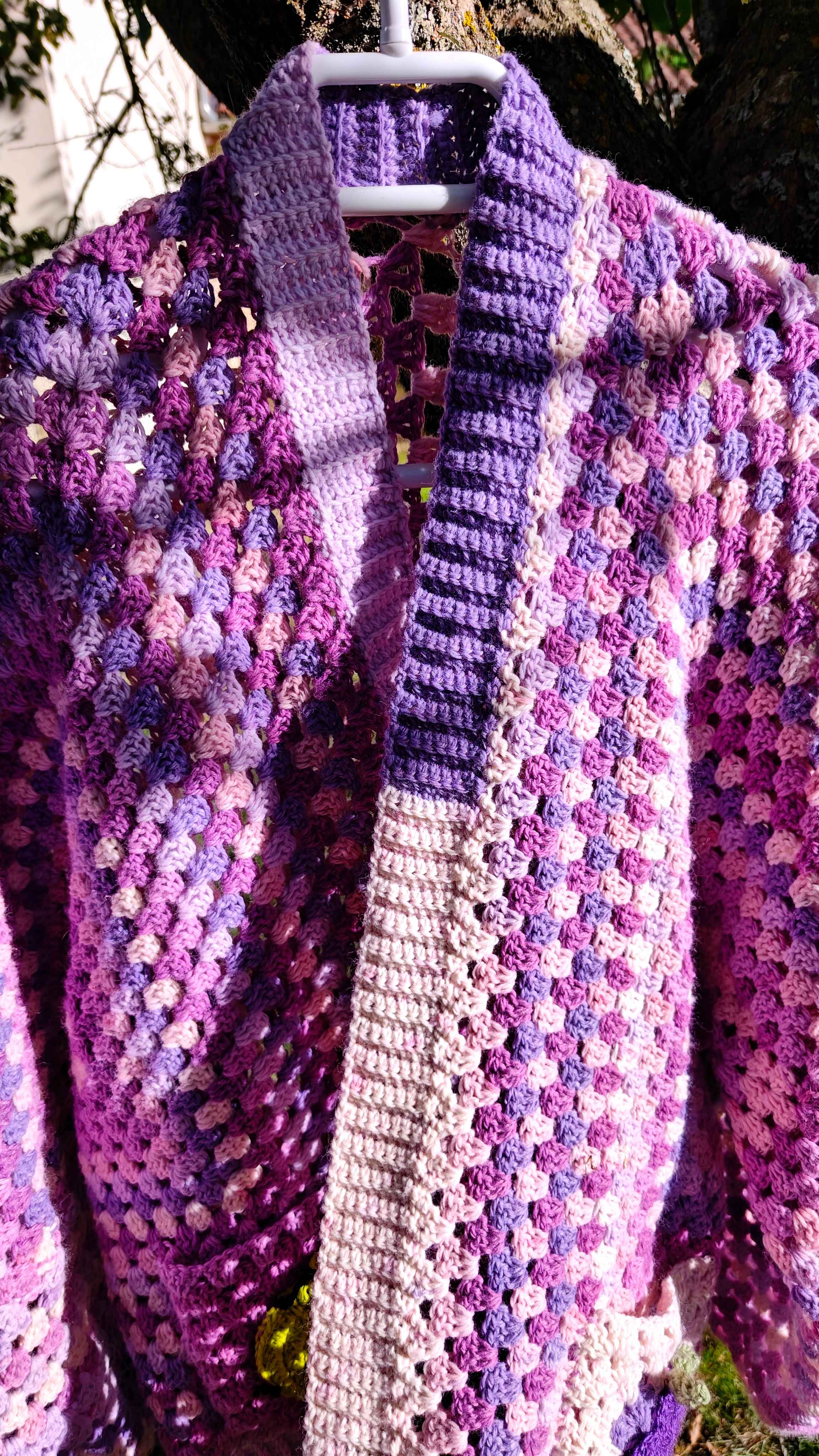 Cardigan-Gilet Laine Hexagonale-Personnalisable