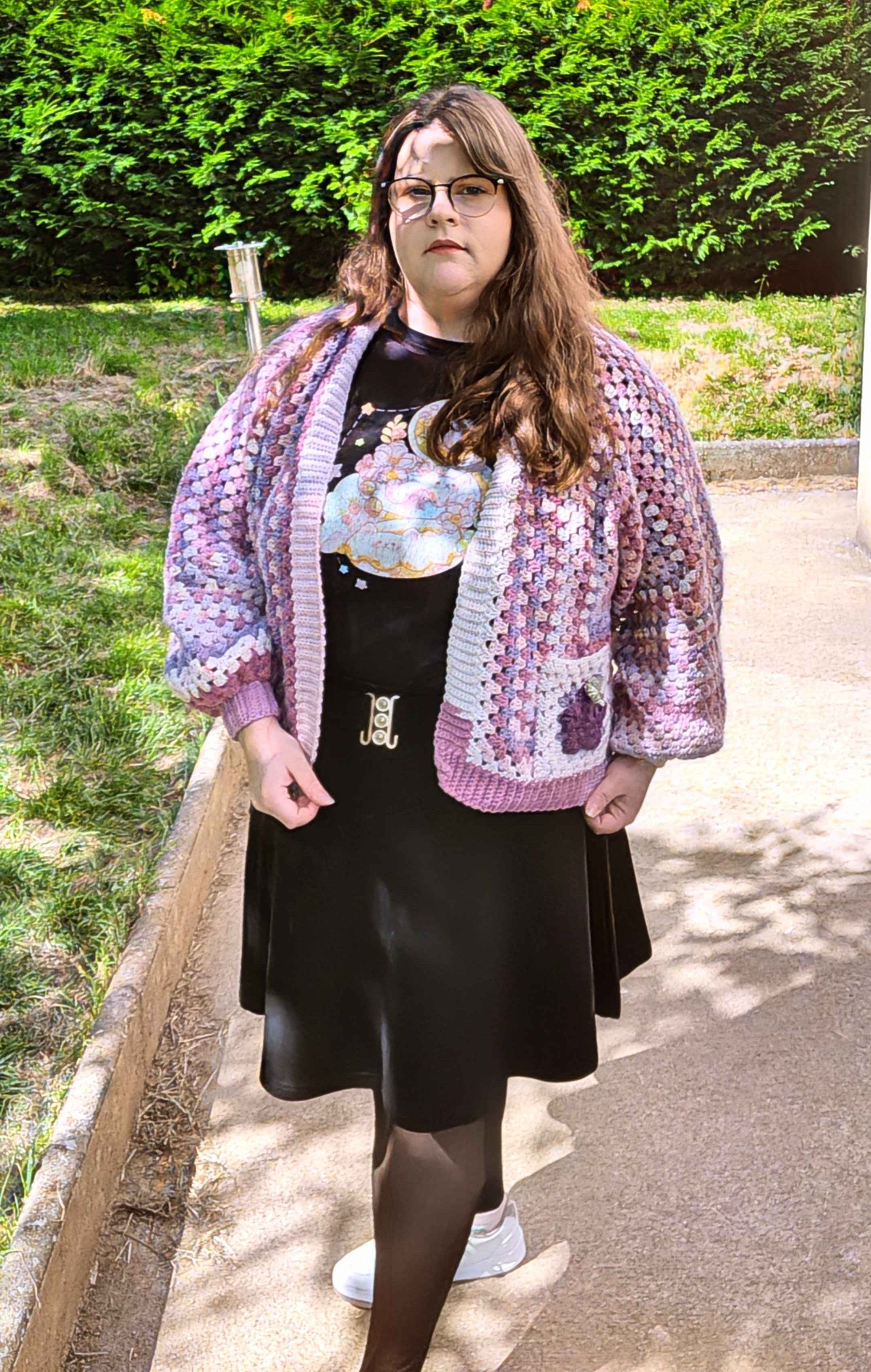 Cardigan-Gilet Laine Hexagonale-Personnalisable