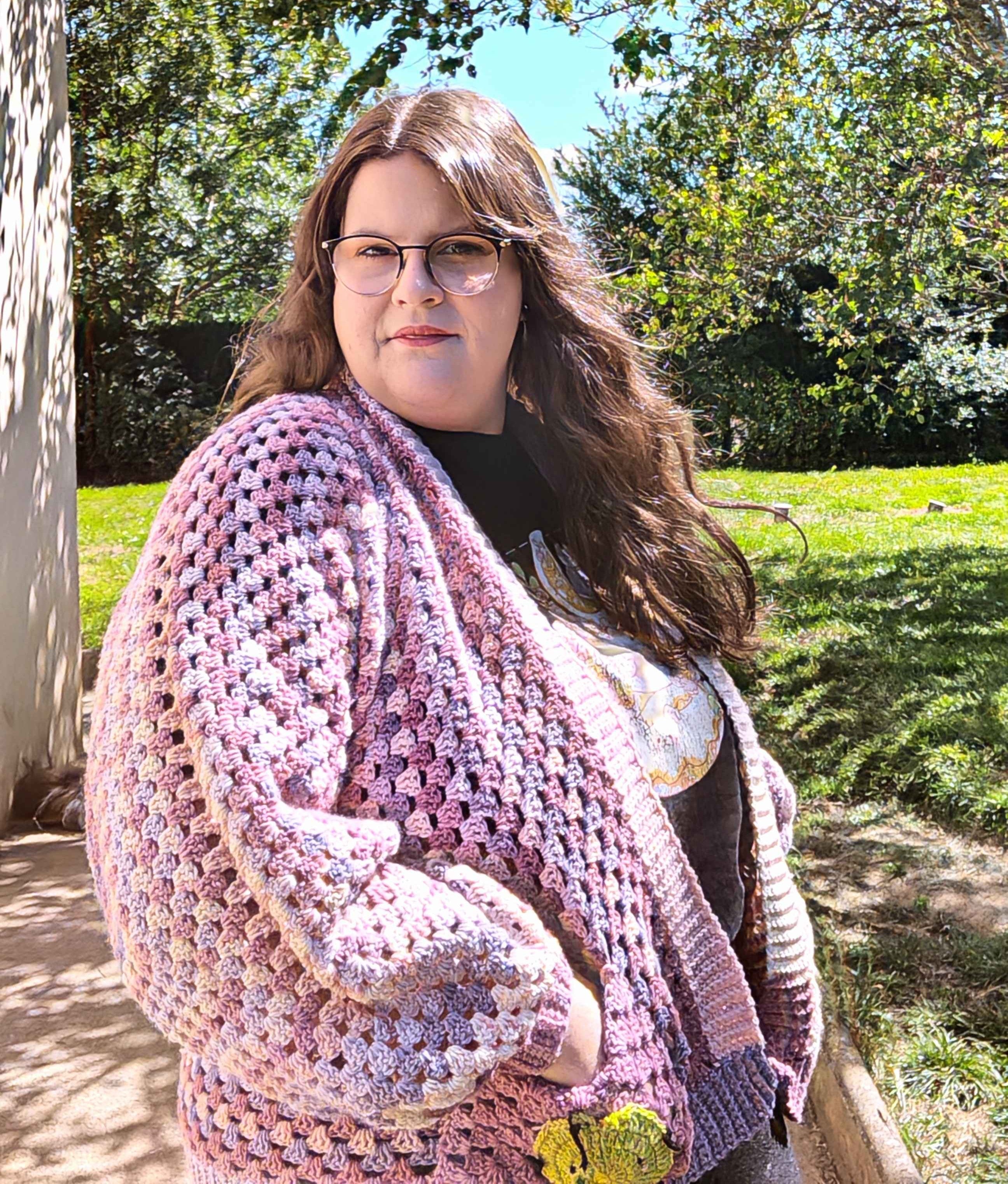 Cardigan-Gilet Laine Hexagonale-Personnalisable